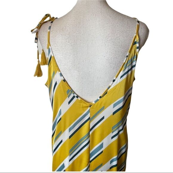 Forever 21 Satin Geo Striped Maxi Dress MEDIUM - Picture 7 of 15